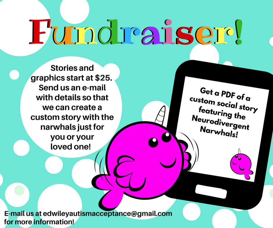 Get a PDF of a custom social story featuring the neurodivergent narwhals!